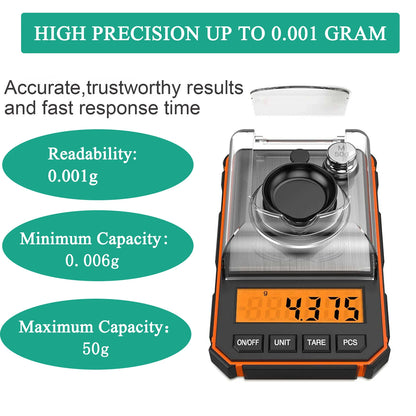 Mini Digital Pocket Scale for Jewelry Precision 0.001g Accuracy - Smarsty