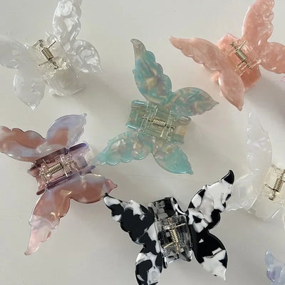 French Retro Butterfly Hair Clips for Trendy Girls - Smarsty