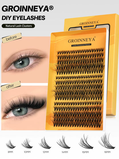 GROINNEYA DIY Fluffy Lash Clusters Kit for Volume - Smarsty