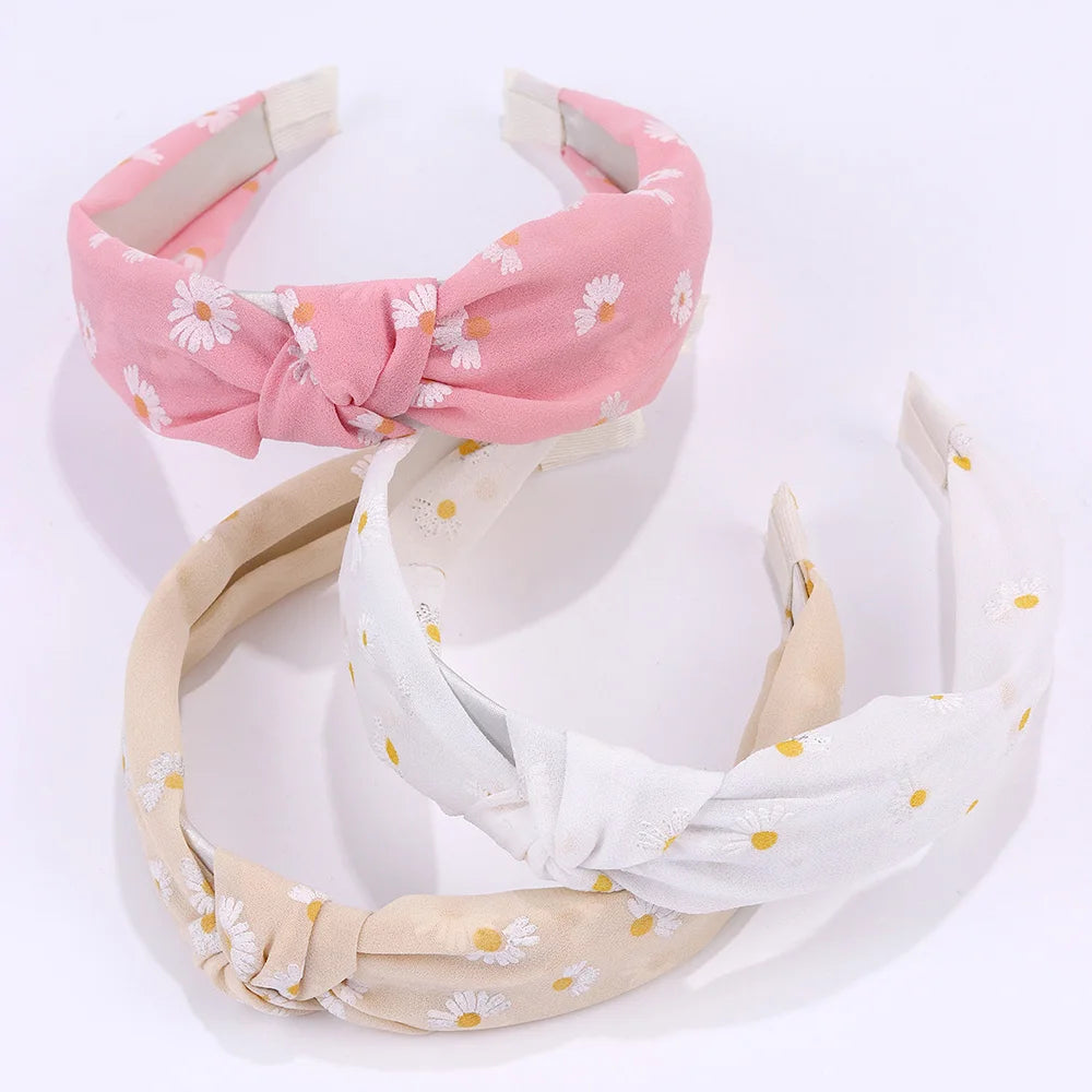 3 Pack Daisy Headbands For Girls Soft Comfortable Gift - Smarsty