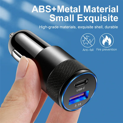 USB Type C Car Charger With Fast Charging For Phones - Smarsty