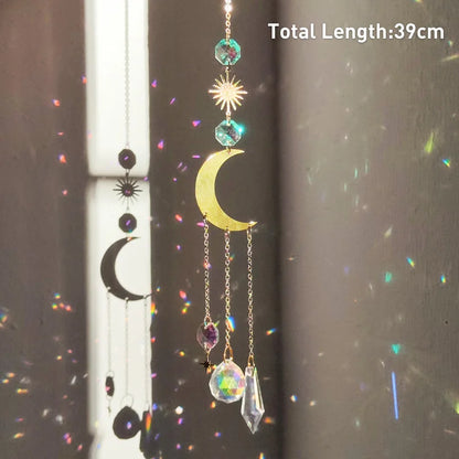 Hanging Crystal Pendant Suncatcher Wind Chimes for Home Decor - Smarsty