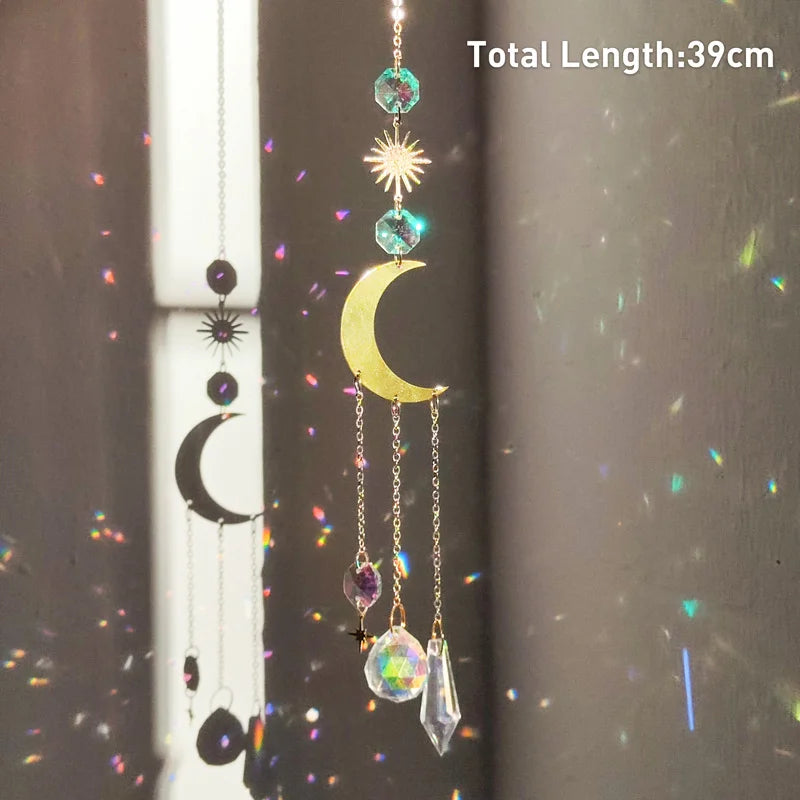 Hanging Crystal Pendant Suncatcher Wind Chimes for Home Decor - Smarsty