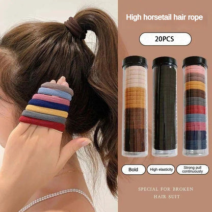 20 Pack Elastic Hair Bands High Elasticity Comfort Simple - Smarsty