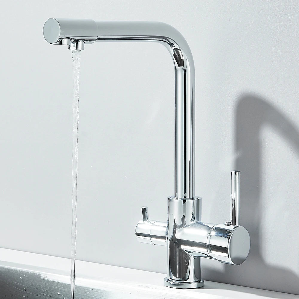 Black Grey Water Filter Kitchen Faucet with 360 Degree Rotation - Smarsty