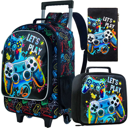 Rolling Backpack For Boys With Lunch Bag And Wheels - Smarsty