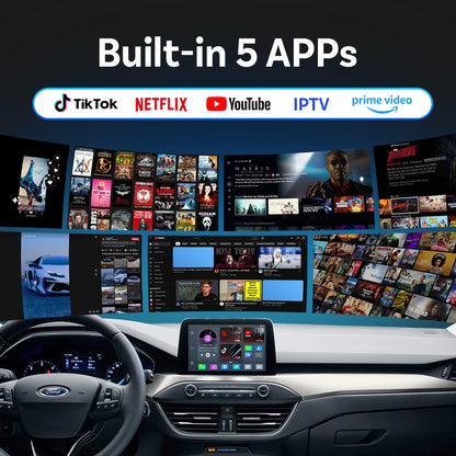 Wireless CarPlay Android Auto Adapter with Built in Apps - Smarsty
