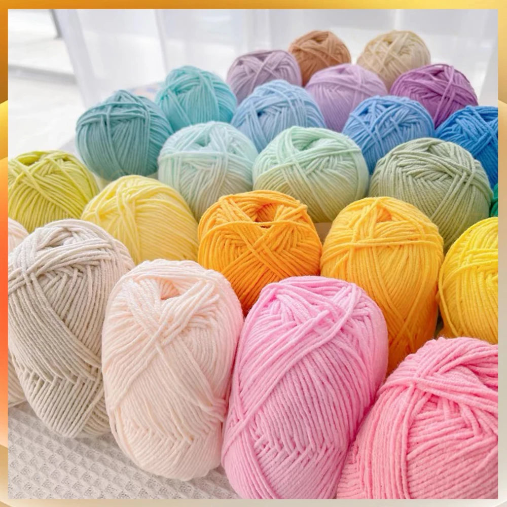 Soft Milk Cotton Yarn for Hand Knitting Projects - Smarsty
