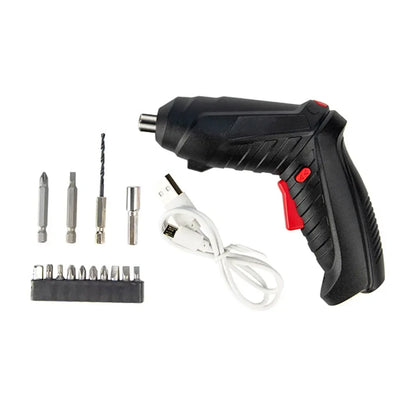 3.6V Electric Screwdriver Rechargeable Cordless Electric Drill Power Tool Set 1800mAh Lithium Battery Mini Household Screwdriver