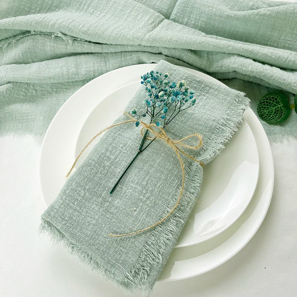 Reusable Cotton Wedding Napkins for Rustic Table Decor - Smarsty