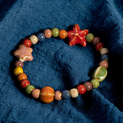 Handmade Colorful Ceramic Beaded Bracelet for Women - Smarsty