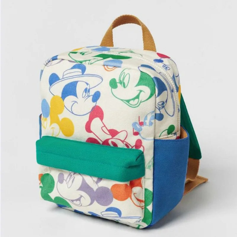 Mickey Mouse Canvas Backpack Large Capacity School Bag - Smarsty