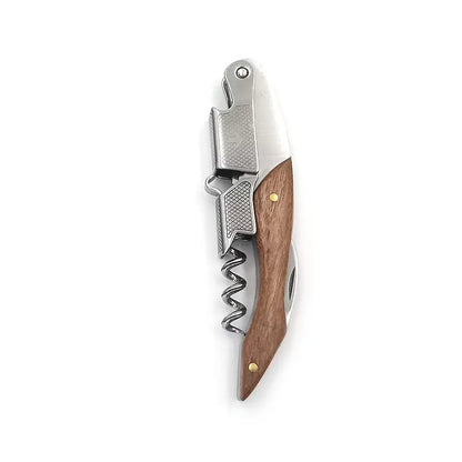 Stainless Steel Wine Corkscrew With Wood Handle - Smarsty