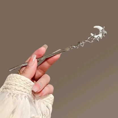 Romantic Moonstone Star Hair Stick for Trendy Girls - Smarsty