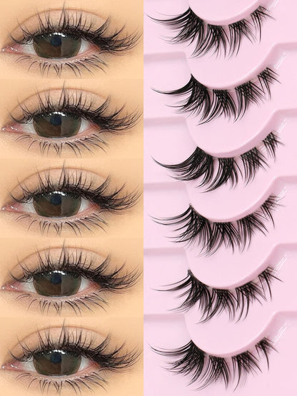 GROINNEYA Soft Natural Cat Eye Faux Mink Lashes - Smarsty