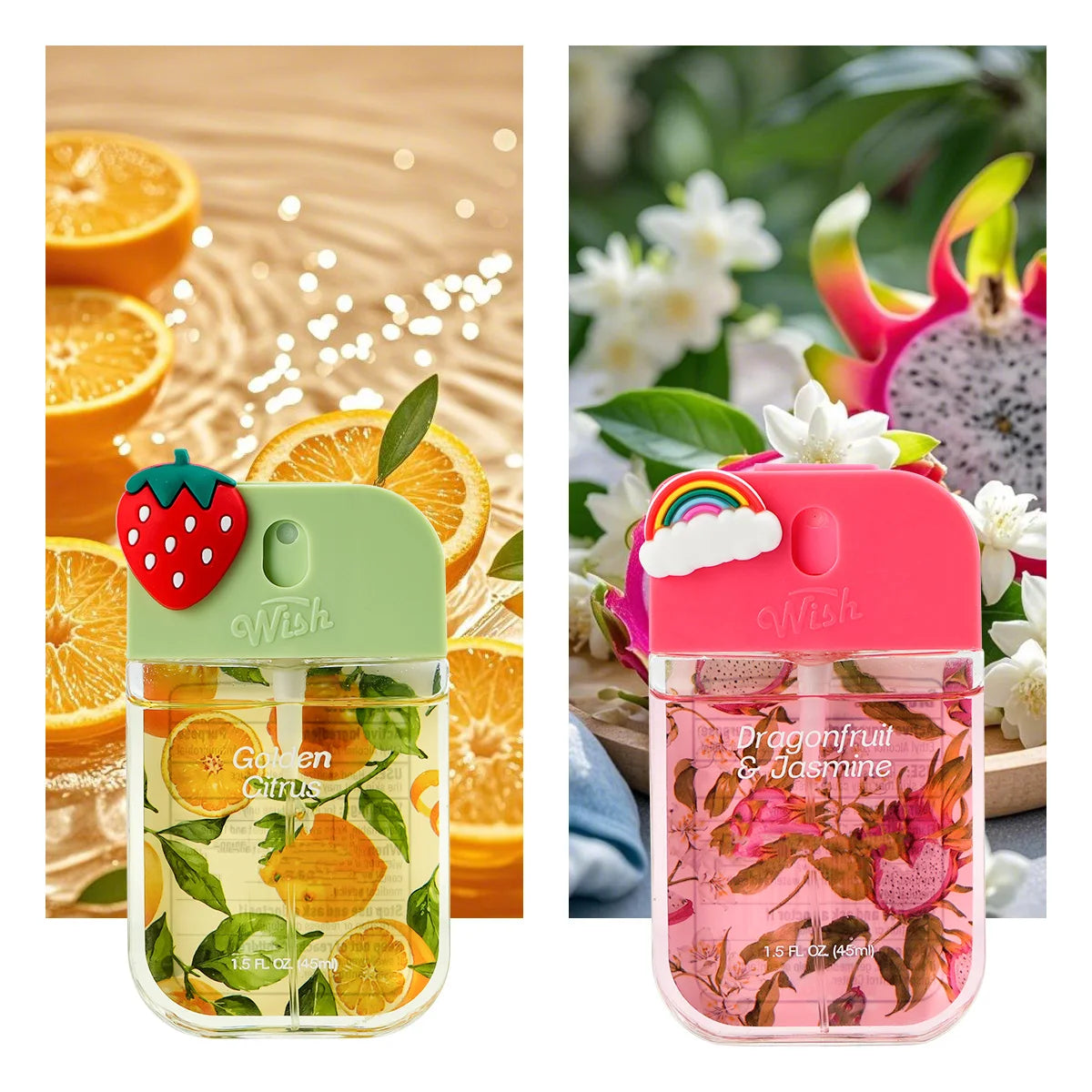 4 Power Spray Moisturizing Hand Sanitizer Spray, Containing Coconut, Watermelon, Sugar, Cucumber, Cherry Blossom And Other Flavo