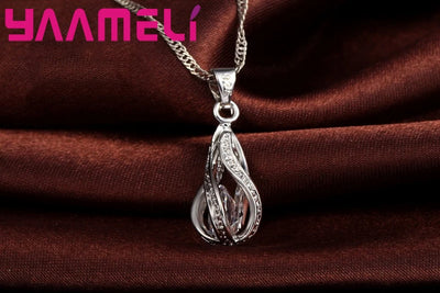 Water Drop CZ 925 Sterling Silver Jewelry Set - Smarsty