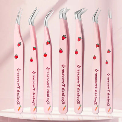 Stainless Steel Eyelash Tweezers for Easy 3D Lash Application - Smarsty