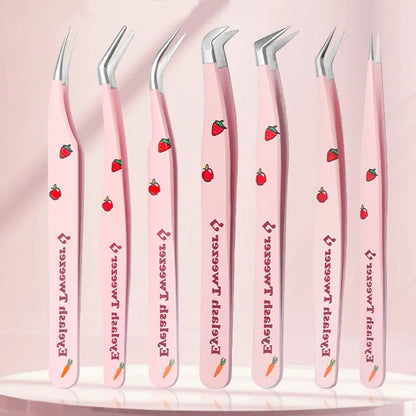 Stainless Steel Eyelash Tweezers for Easy 3D Lash Application - Smarsty