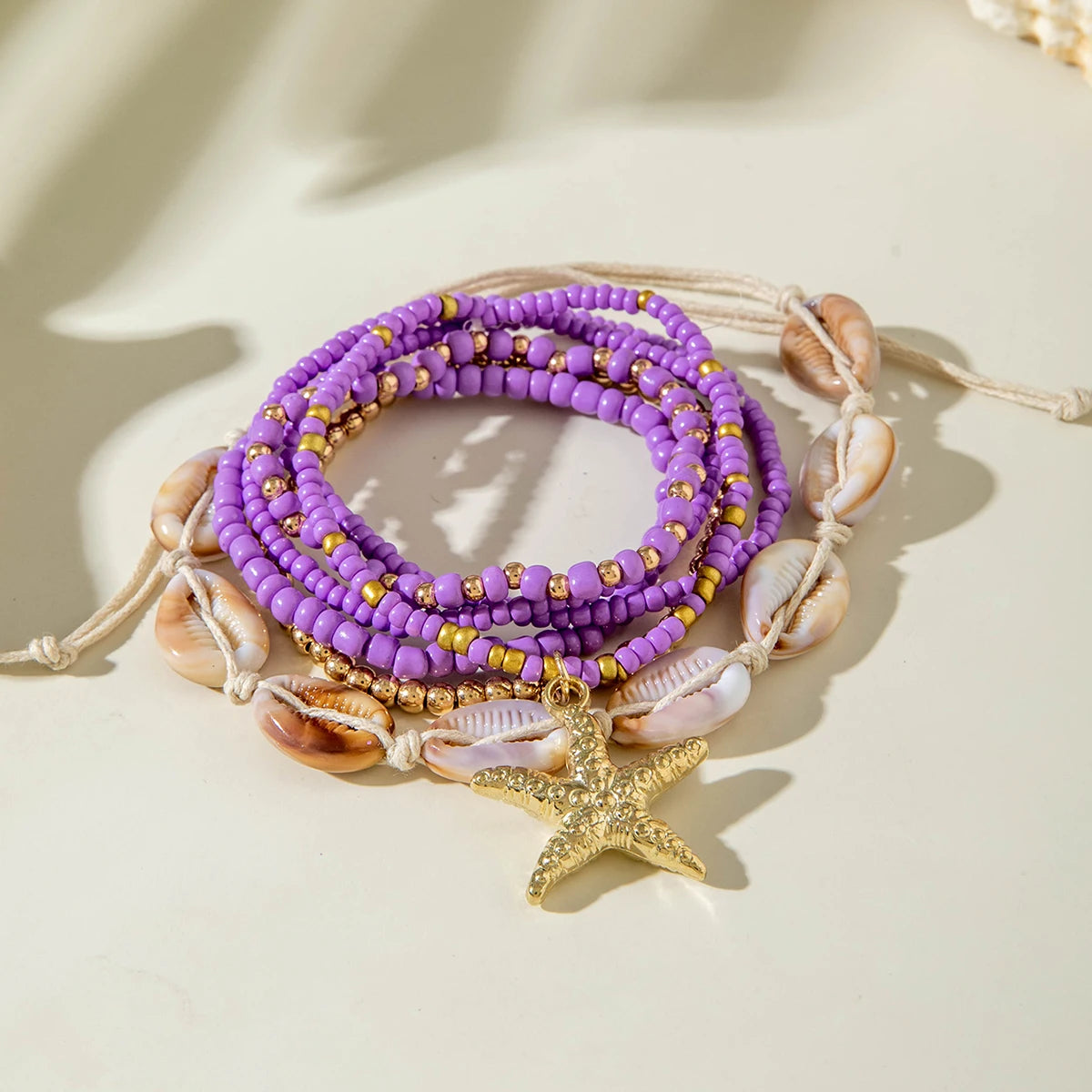 Bohemian Shell Beaded Bracelet Set for Women - Smarsty