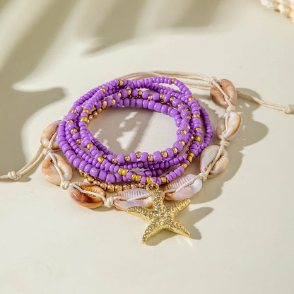 Bohemian Shell Beaded Bracelet Set for Women - Smarsty