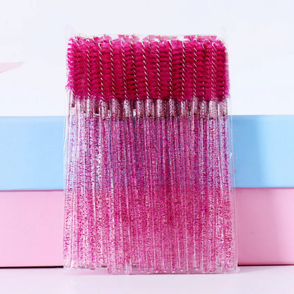 QSTY 50pcs Disposable Eyelash Brush Applicators in 6 Colors - Smarsty