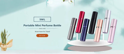 Portable Glass Refillable Perfume Bottle with Spray Pump - Smarsty