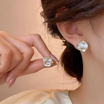 Delicate Camellia Stud Earrings For Women Floral Gift - Smarsty
