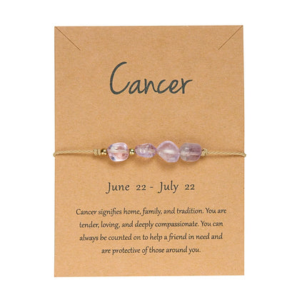 12 Constellation Natural Stone Beads Bracelets for Zodiac Signs - Smarsty