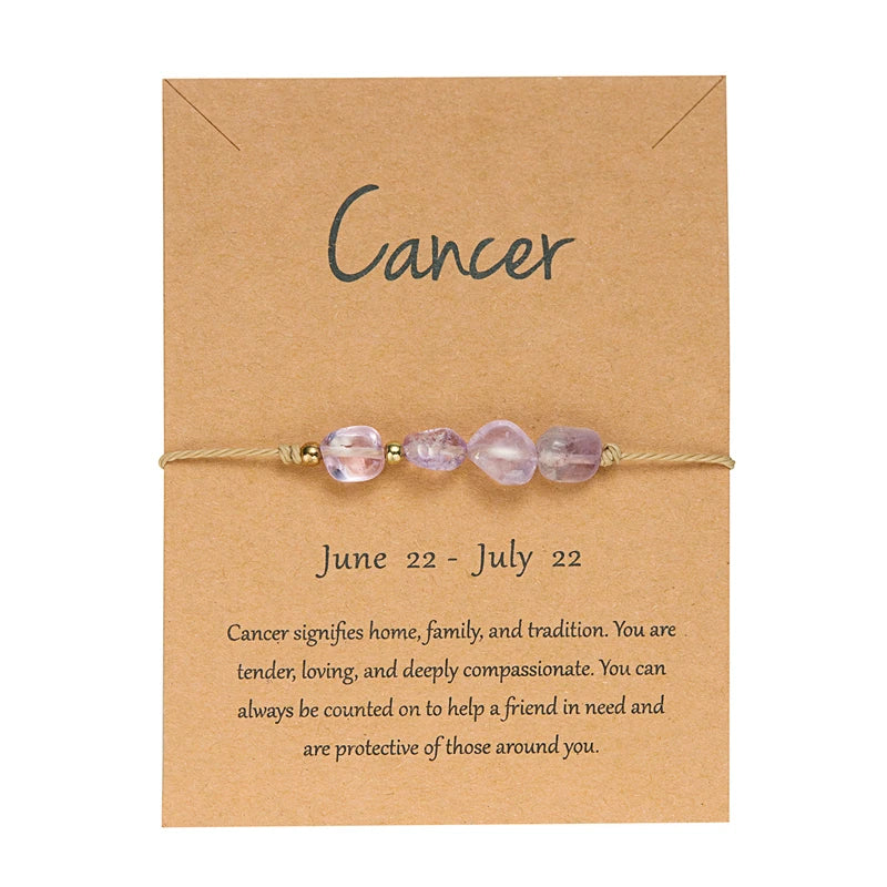 12 Constellation Natural Stone Beads Bracelets for Zodiac Signs - Smarsty