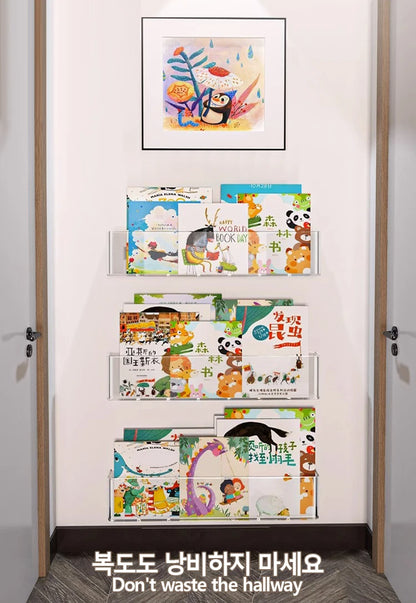 Organizer Picture Book Display Cabinet Bookshelf Children's Wall Behind the Door Reading Magazine Storage Wall Hanging Bookshelf by Smarsty
