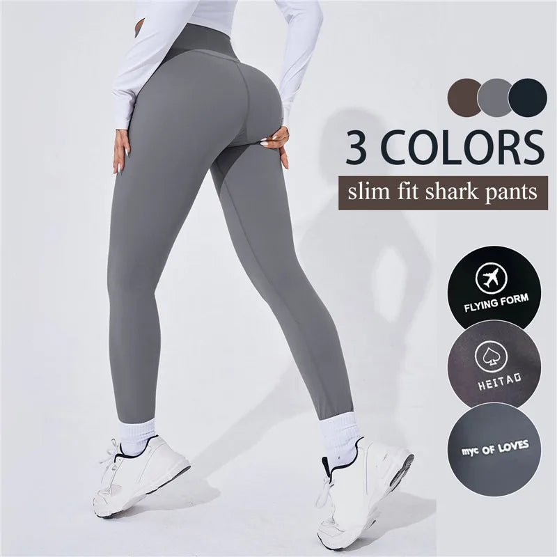 High Waist Yoga Warm Leggins Sports Tights Thermal Woman Running Pants Sexy Butt Lifting Leggings Push Up Panties Gym Fitness - Smarsty