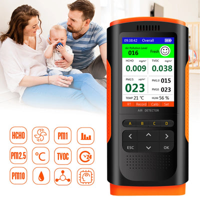 Portable Air Quality Monitor with Formaldehyde and PM 2.5 Detection - Smarsty
