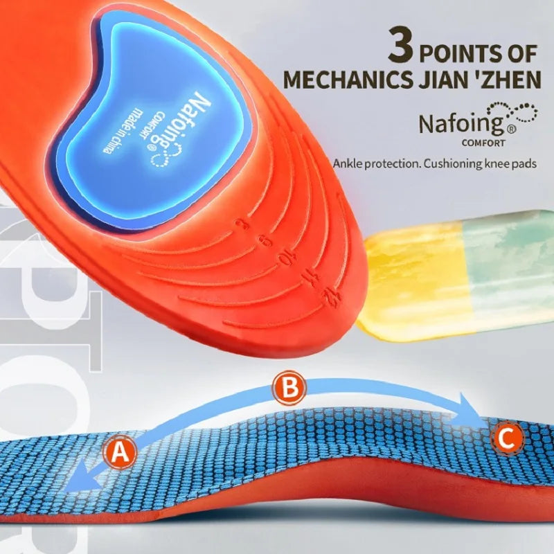 Sport Orthopedic Insoles for Feet Men Women EVA Breathable Shock Absorption Shoes Insole for Running Basketball Sport Care Pads - Smarsty