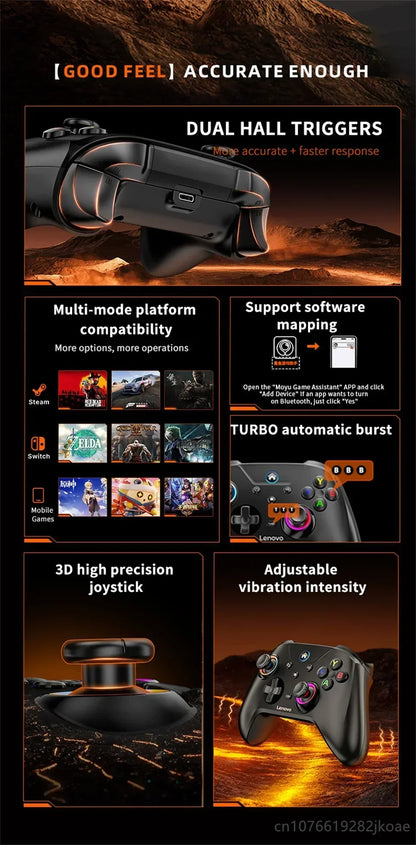 Lenovo S02 Wireless Game Controller with Dual Vibration - Smarsty