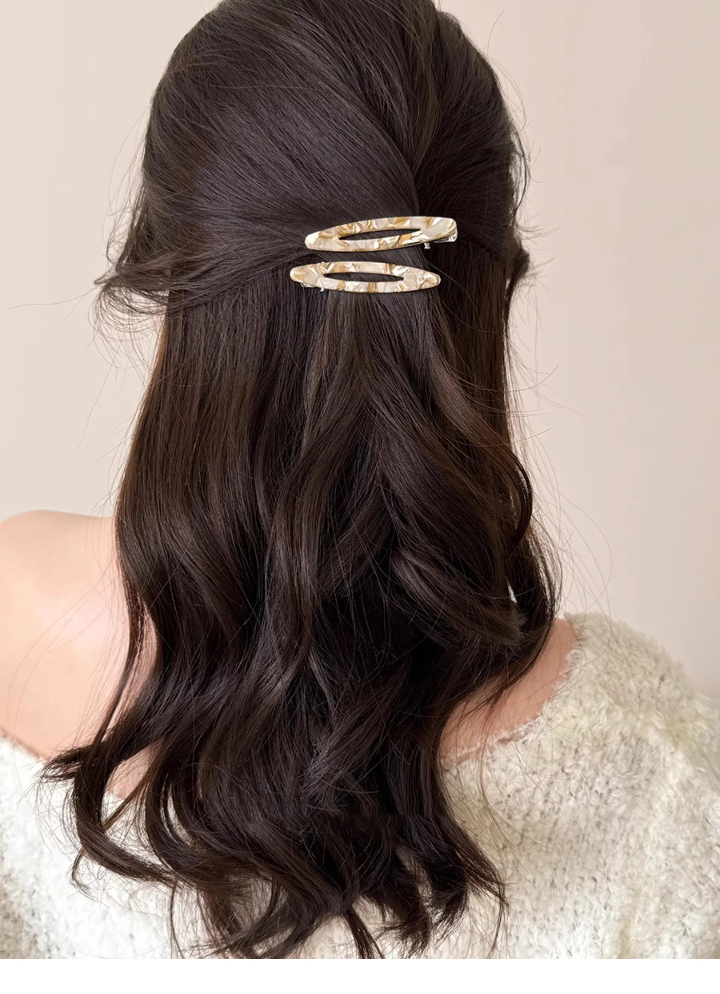 Colorful Acetate Hair Clips Set for Stylish Women - Smarsty
