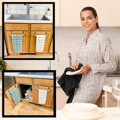 Over Door Stainless Steel Towel Rack for Kitchens - Smarsty