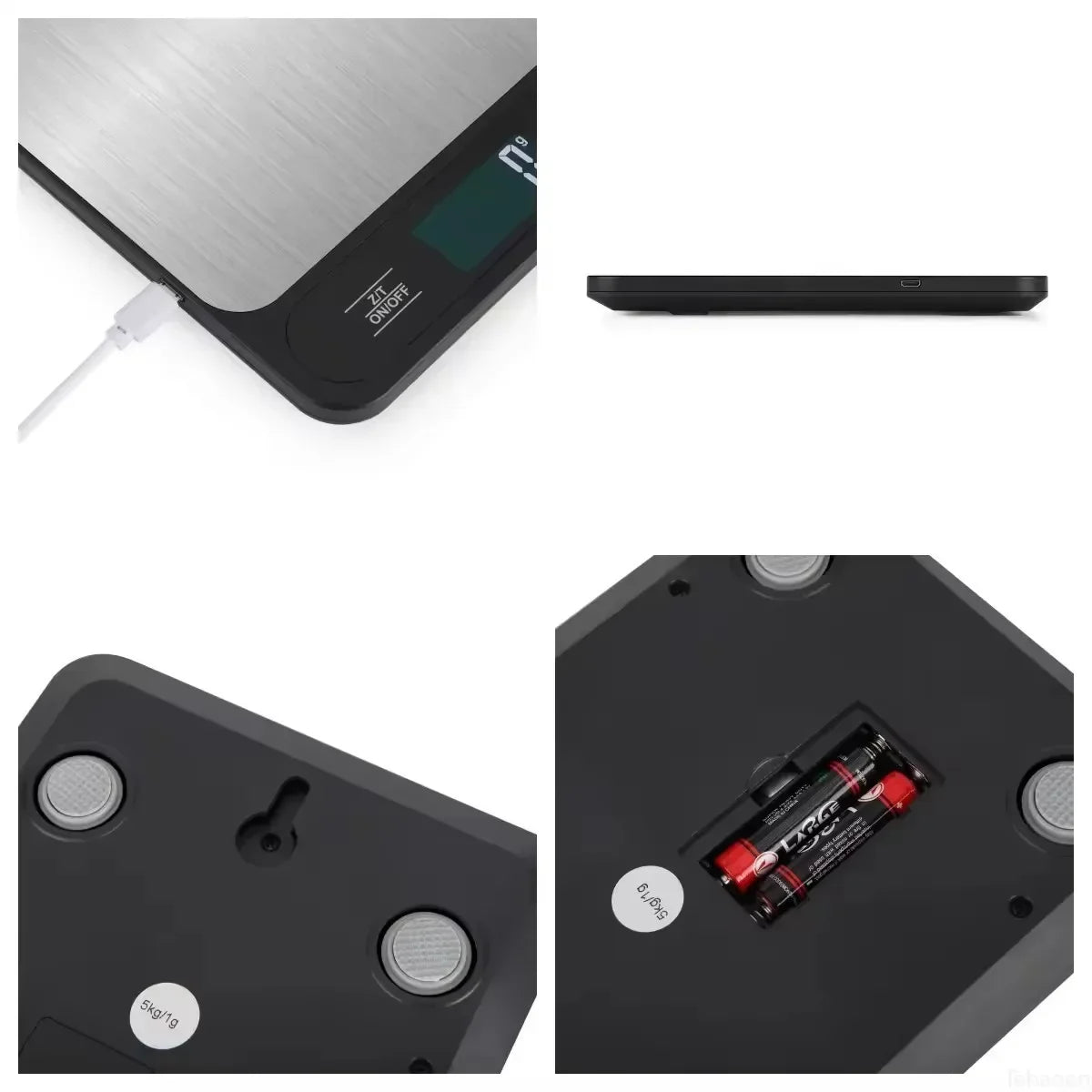 Digital Kitchen Scale With LED Display Waterproof Design - Smarsty