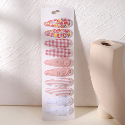 10 Pcs Cotton Alloy Hair Clips for Kids - Smarsty