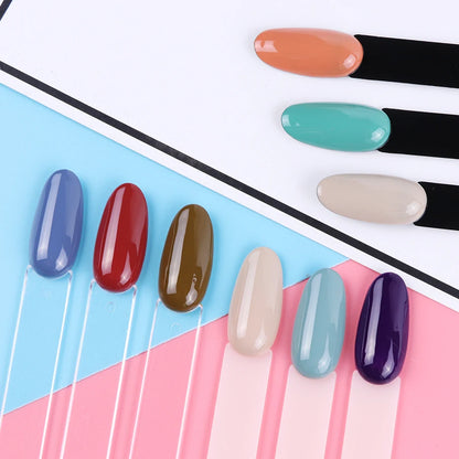 50pcs Oval Nail Display Tips for UV Gel Swatching - Smarsty