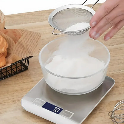 5kg/1g Digital Kitchen Scale LED Stainless Steel High-precision Electronic Scales Home Jewelry Food Weighing Baking Tools