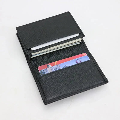 Genuine Leather Business Card Holder Name Card Case Credit Card Wallet for Men & Women - Smarsty