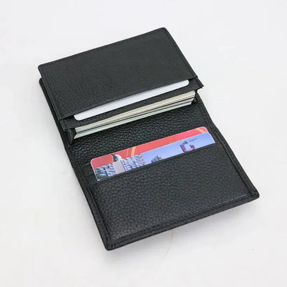 Genuine Leather Business Card Holder Name Card Case Credit Card Wallet for Men & Women