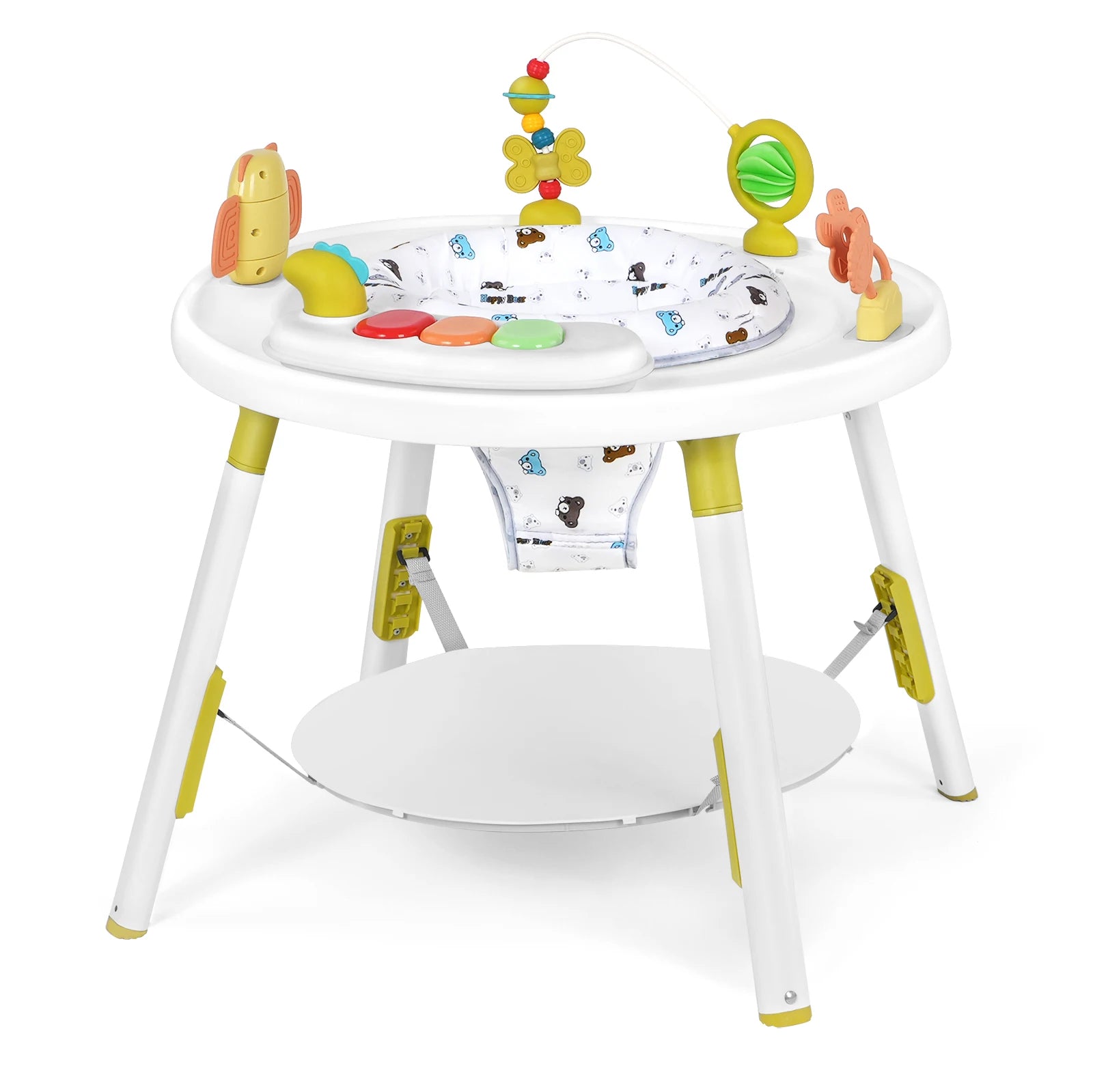 Multi-Functional Baby Play Center – 3-in-1 Activity Center with Removable Toys, 360° Seat & Adjustable Height (Blue/Pink/Green) - Smarsty