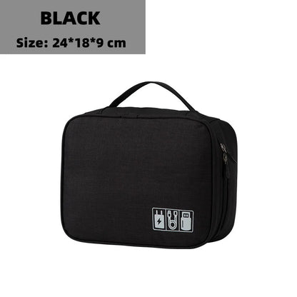 Travel Electronics Storage Bag With High Capacity Cables - Smarsty
