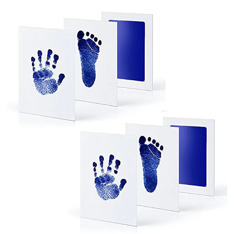No Touch Baby Hand Footprint Kit Safe Ink Pad Souvenir - Smarsty