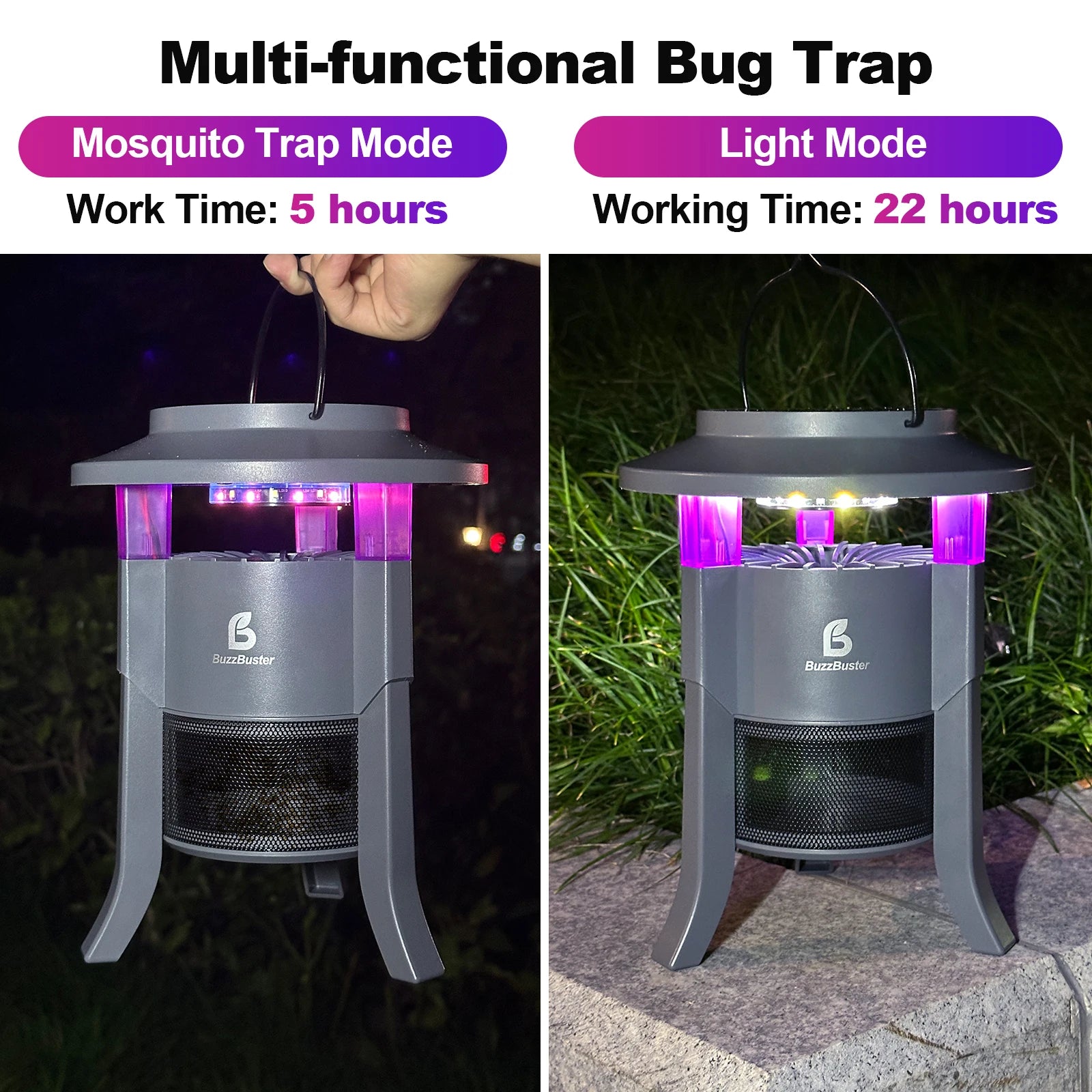 Bug Zapper Outdoor, Mosquito Zapper, Electric Fly Zapper, Mosquito Killer, Fly Traps,Flying Insects Zapper Indoor Outdoor