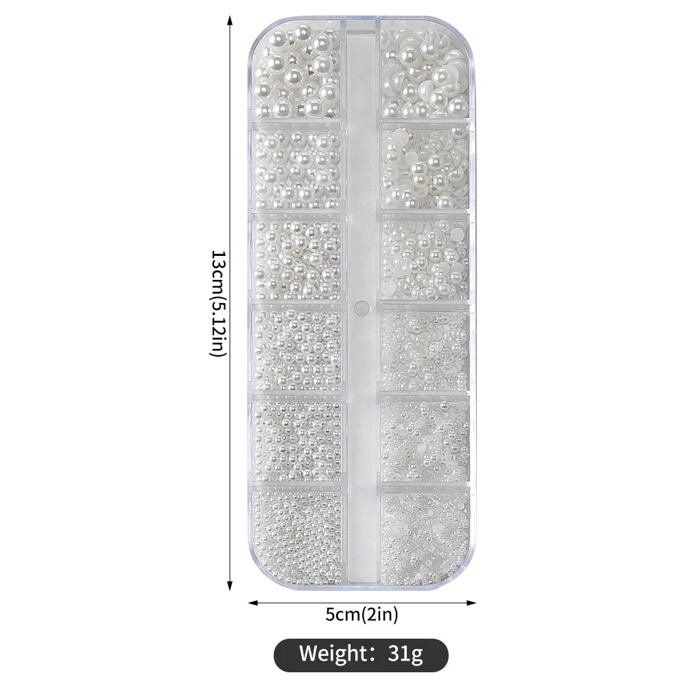 Half Round Pearl Beads for Stunning Nail Art - Smarsty