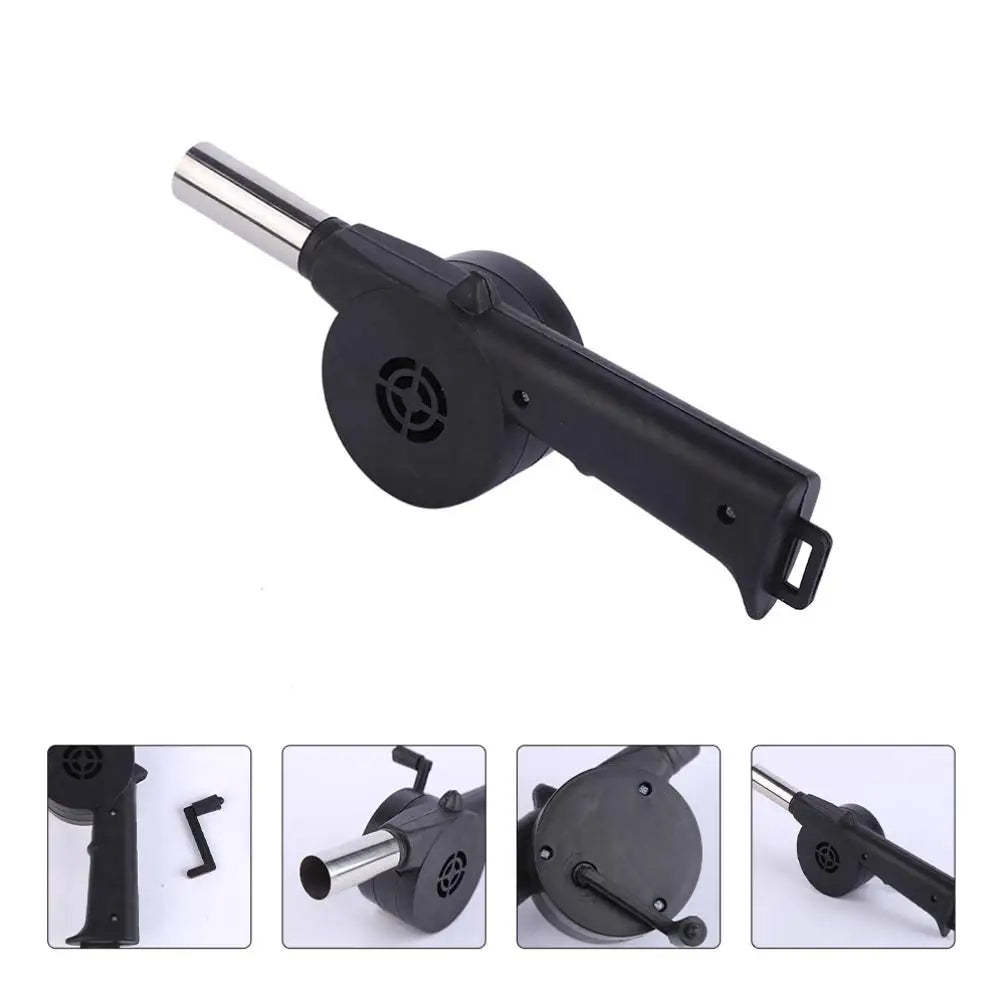 Portable Hand-Cranked Barbecue Air Blower for Easy Fire Starting - Smarsty
