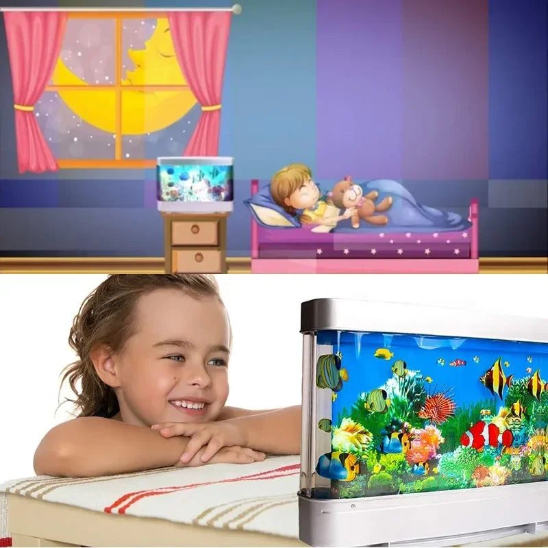 Tropical Fish Tank Lamp with Motion Effect Night Light - Smarsty